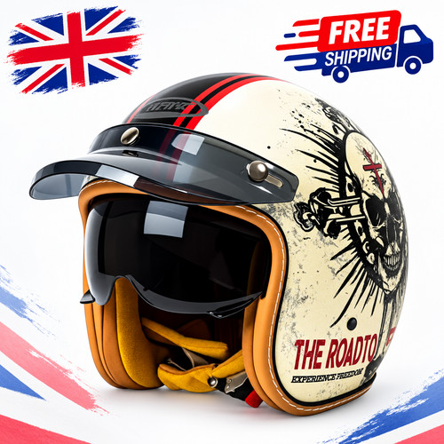 Open face motorcycle - 3/4,