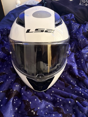 White motorcycle helmet new - white,