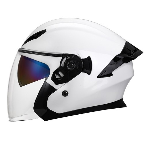 Open face motorbike helmet - open,