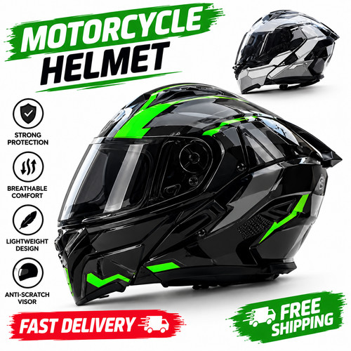 Full face flip motorcycle - full,