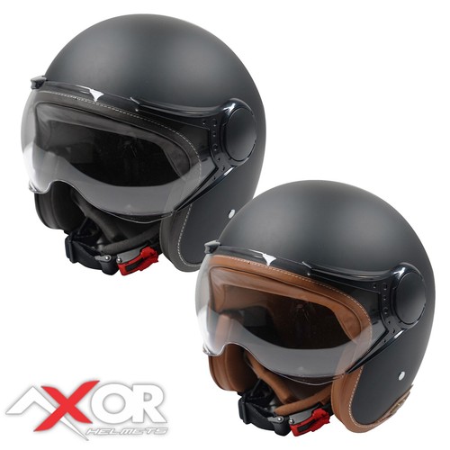 Motorcycle scooter open face - open,